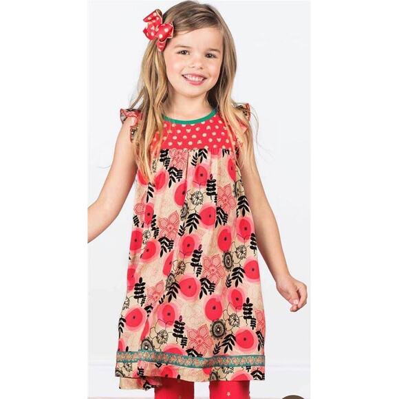 Matilda Jane Other - Matilda Jane Girls Size 4 Glad Tidings Flutter Sleeve Dress Tunic